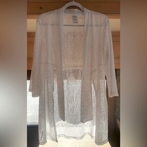 Catalina White Swim Suit Cover Up, Large (12-14)